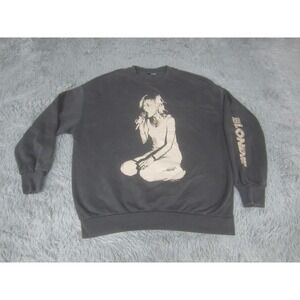 Blonde Debbie Harry Sweatshirt Womens XL Gray Graphic Print Pullover Crew Neck